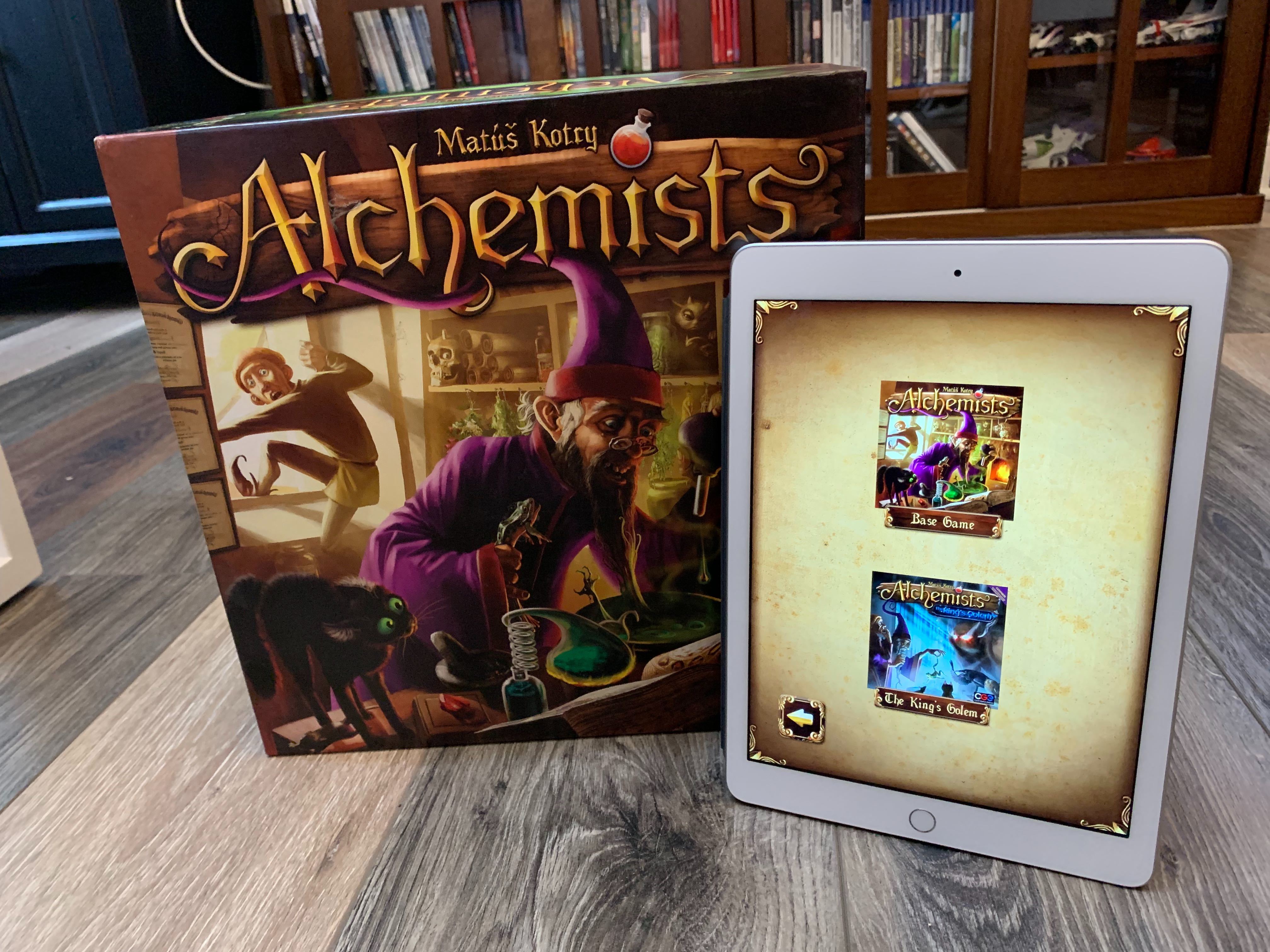 The companion app for Alchemists is built right into the game. Don't experiment without it!